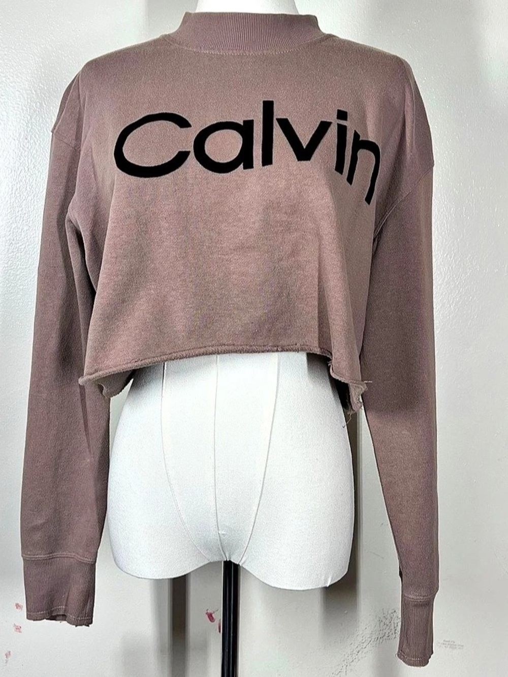 Calvin Klein Performance cropped sweatshirt Cropped Logo Sweatshirt in Brown XL